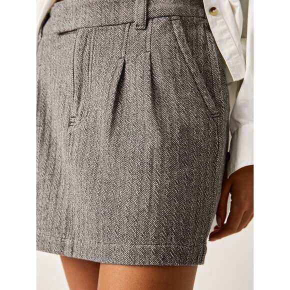 NWT Free People Gray Mini Skirt, Sz 10 - Picture 13 of 14